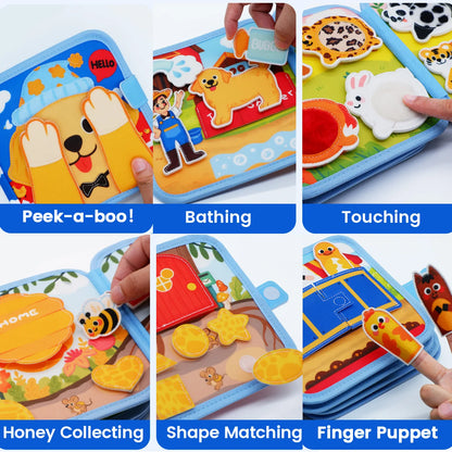 Montessori Soft Cloth Book Baby 3D Educational Toy Color Cognitive First Book