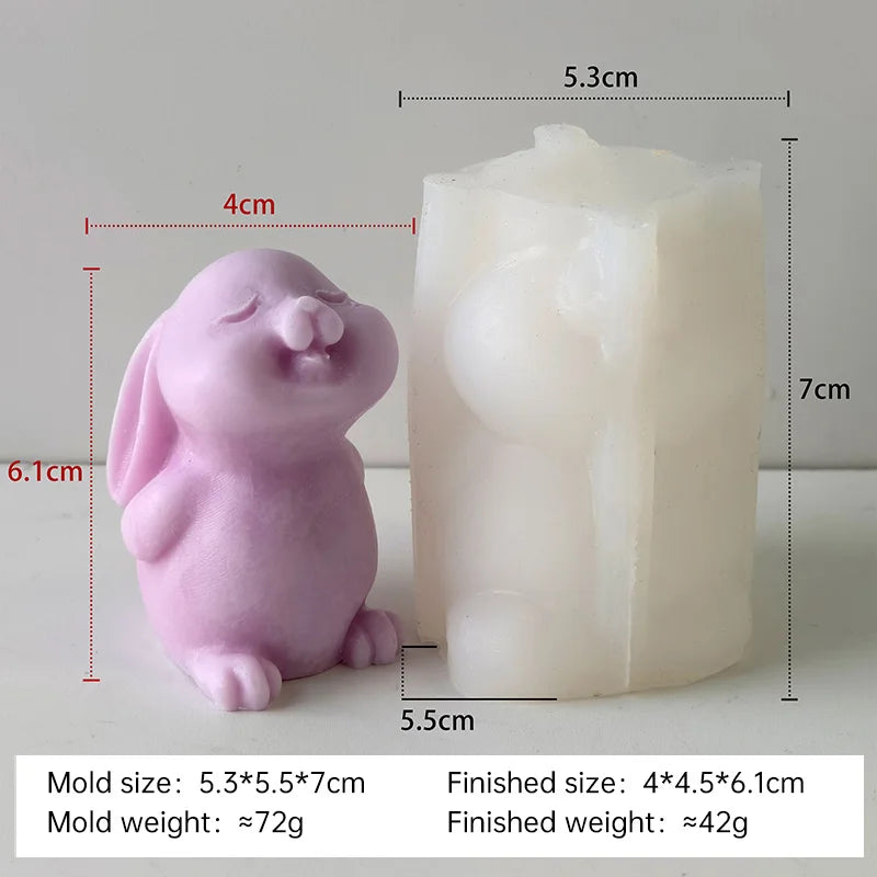 💖TinyPals™ Cute Animal Silicone Mold – Bear, Kitten & Rabbit DIY Crafts