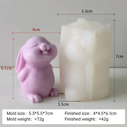 💖TinyPals™ Cute Animal Silicone Mold – Bear, Kitten & Rabbit DIY Crafts