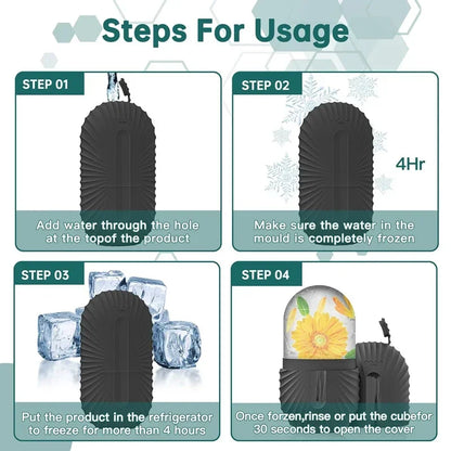 IceLuxe™ Beauty Ice Roller – Silicone Facial Cube for Glowing Skin & Tight Pores