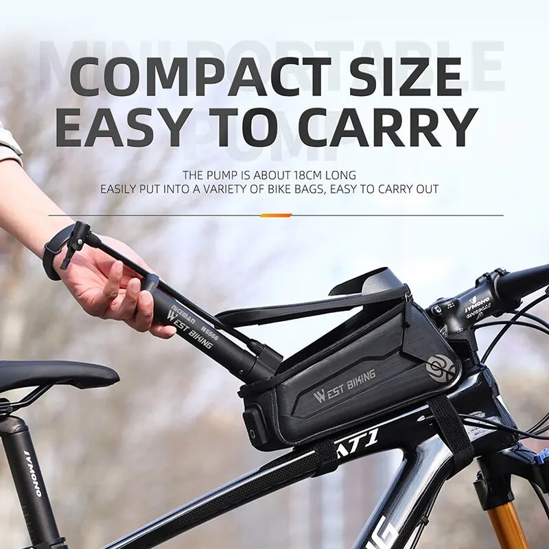WEST BIKING Bicycle Air Pump – Portable 80 PSI Inflator for MTB Tires & Balloons