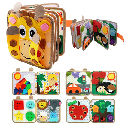 Montessori Soft Cloth Book Baby 3D Educational Toy Color Cognitive First Book