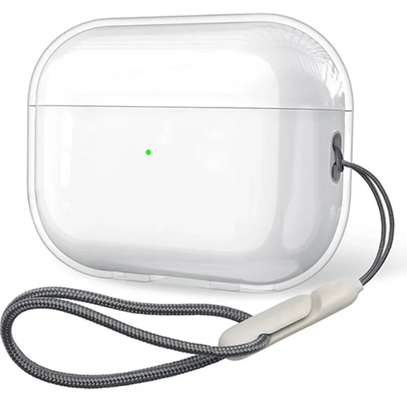 AirShell™ Transparent TPU Case for AirPods Pro 2/3 – Includes Lanyard Strap