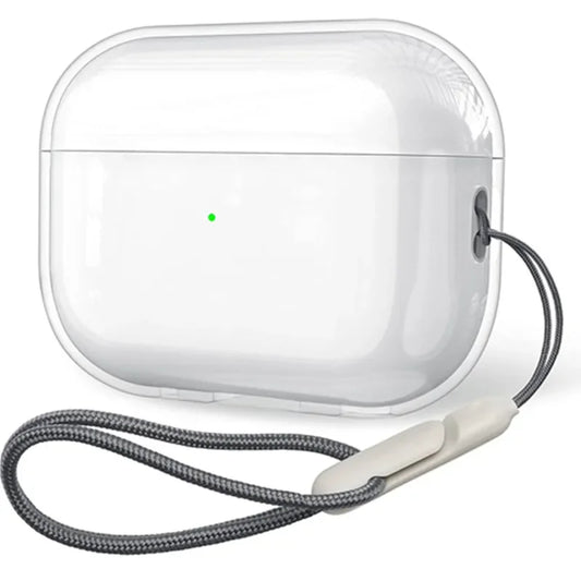 AirShell™ Transparent TPU Case for AirPods Pro 2/3 – Includes Lanyard Strap