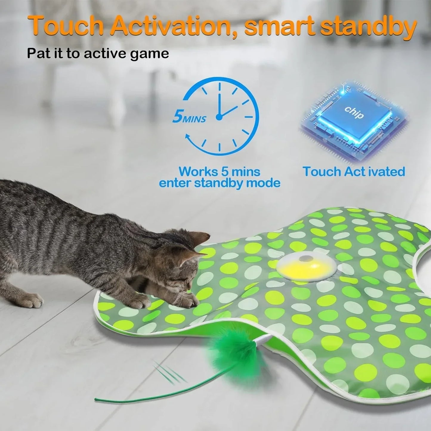 🐭 FeatherPounce Automatic Play Companion