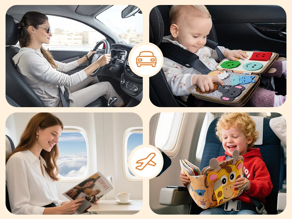 Montessori Soft Cloth Book Baby 3D Educational Toy Color Cognitive First Book