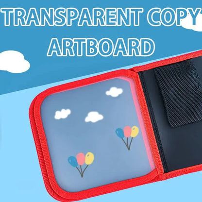 Kids Reusable Doodle Book Erasable Drawing Pad 12 Pens Toddler Travel Painting