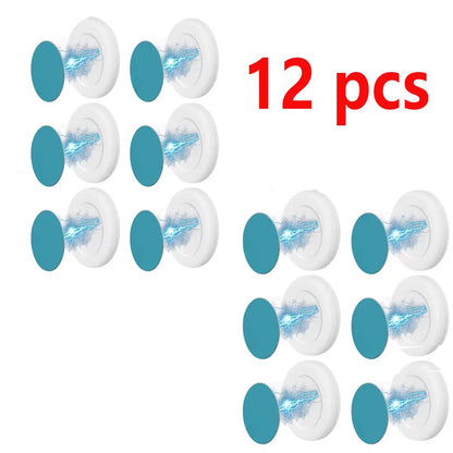 12pcs Magnetic Wall Hooks – Remote Control, Key & Socket Organiser Holder