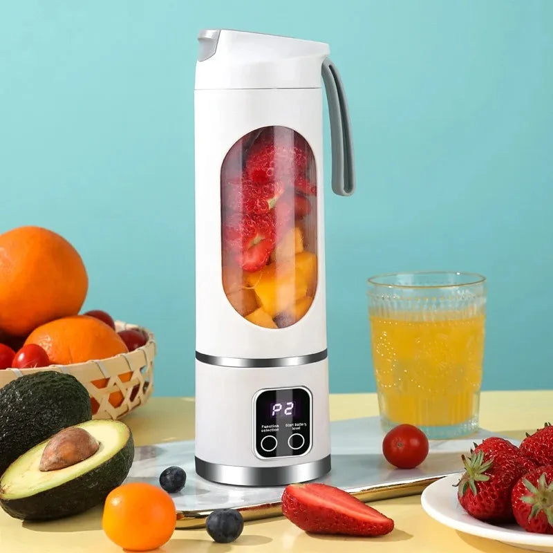 IceBlend™ 2025 Mini Electric Juicer – 450ML Large Capacity Ice Crusher