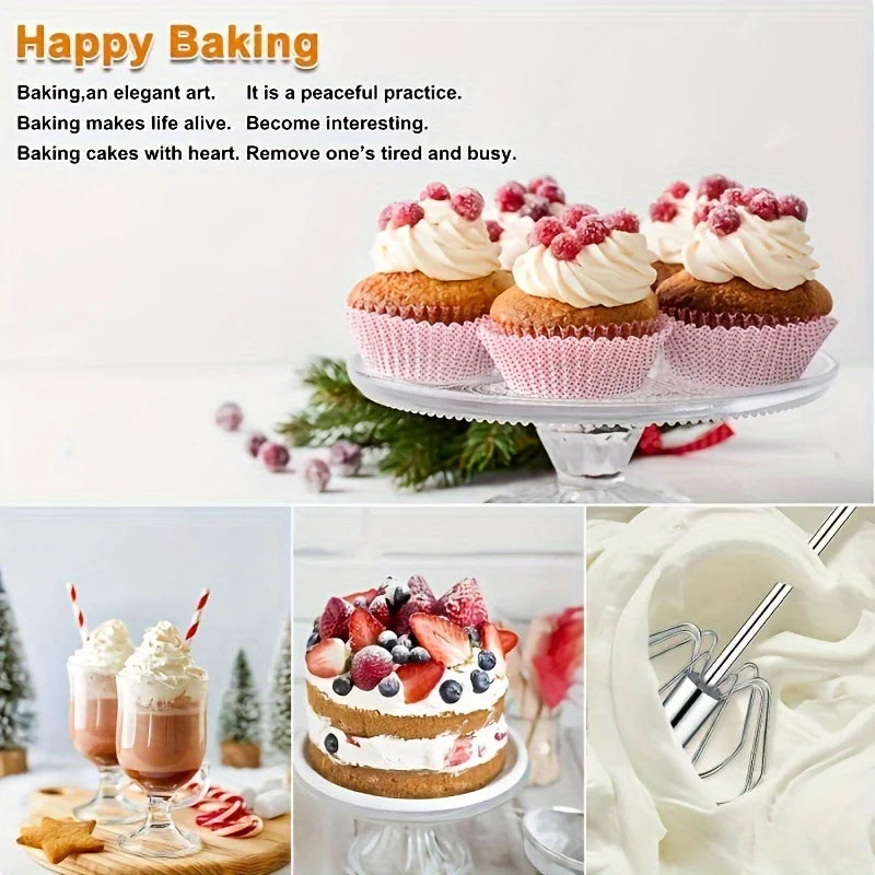 🥚  MixEase™ Stainless Steel Egg Beater – Semi-Automatic Kitchen Mixer